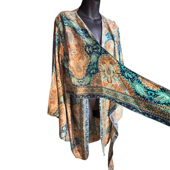 Earthbound Wrap around Twice Tunic mini dress large - Picture 3 of 13